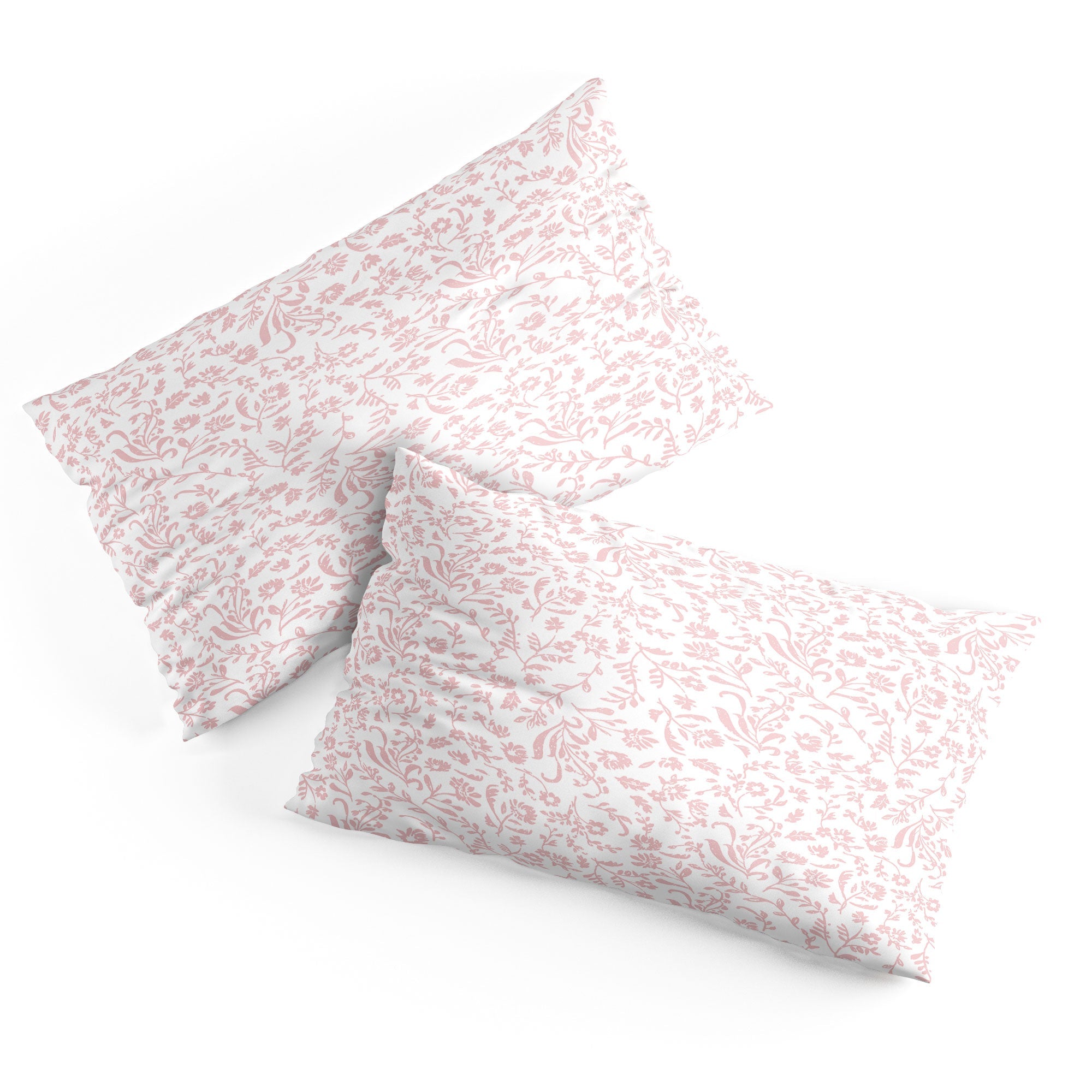 Mieken Petra Designs ditsytoilefloral pink Pillow Shams
