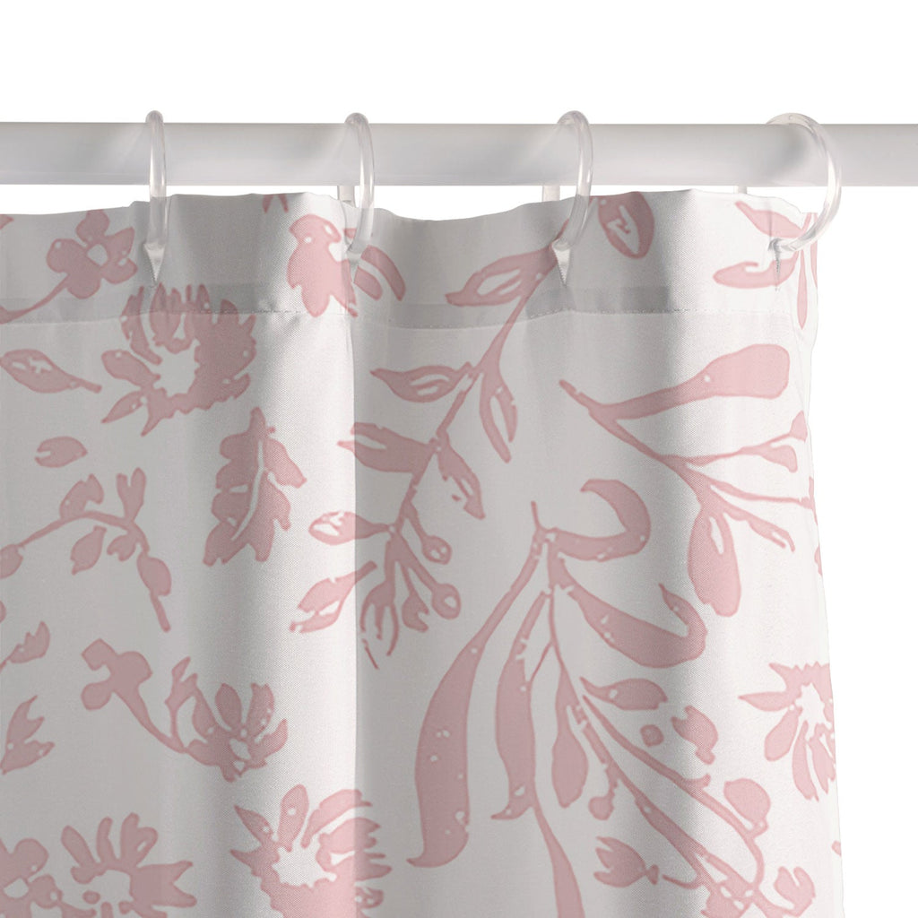 Mieken Petra Designs ditsytoilefloral pink Shower Curtain