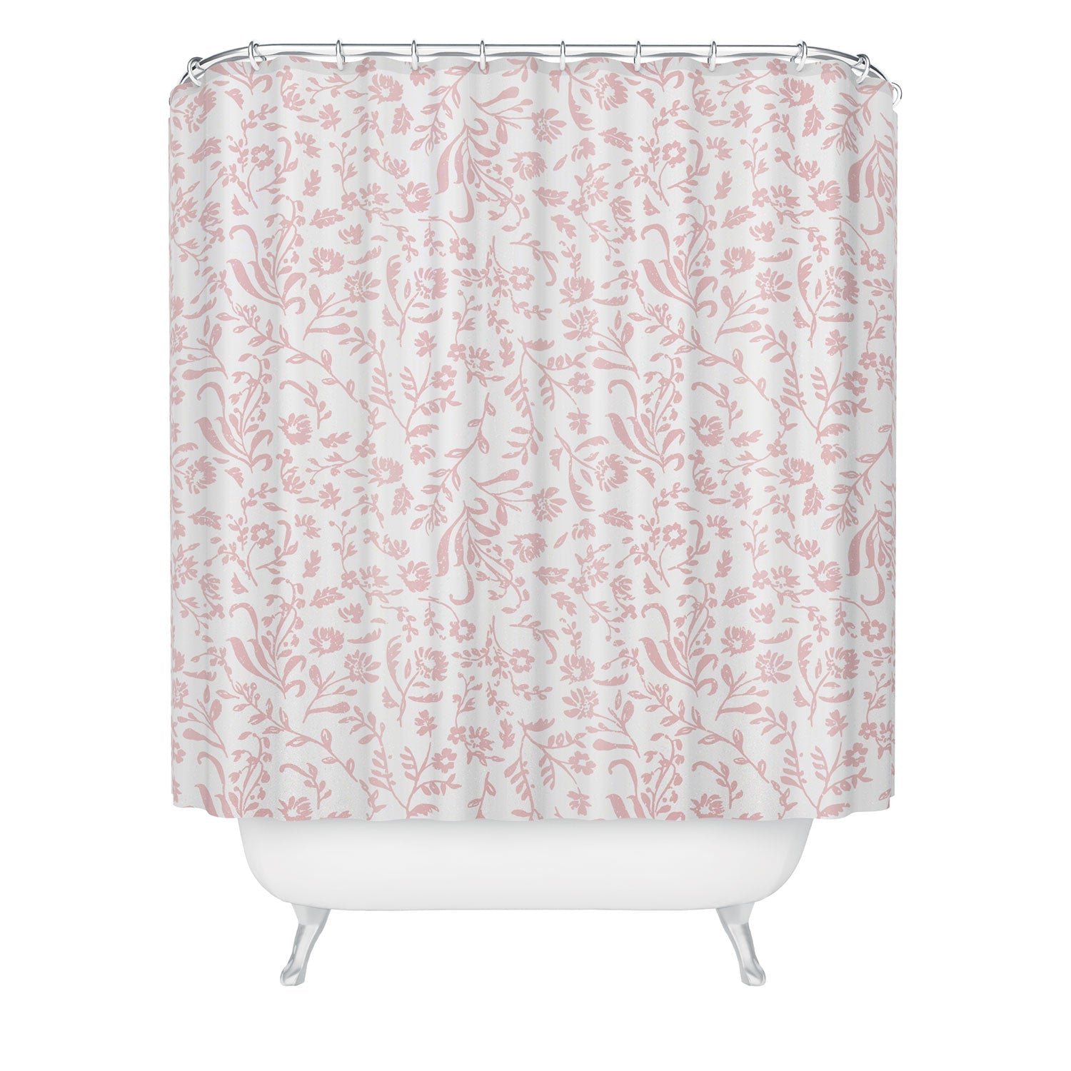 Mieken Petra Designs ditsytoilefloral pink Shower Curtain