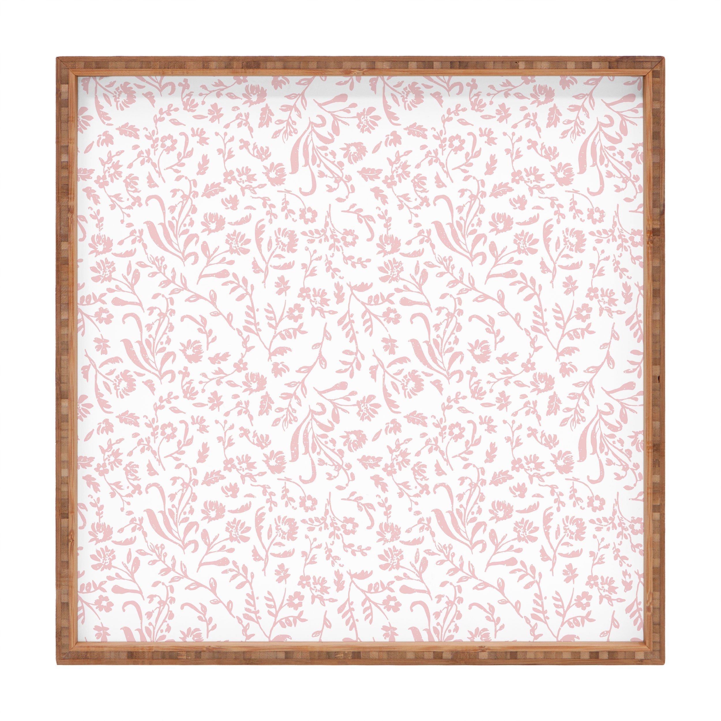 Mieken Petra Designs ditsytoilefloral pink Square Tray