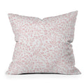 Mieken Petra Designs ditsytoilefloral pink Outdoor Throw Pillow