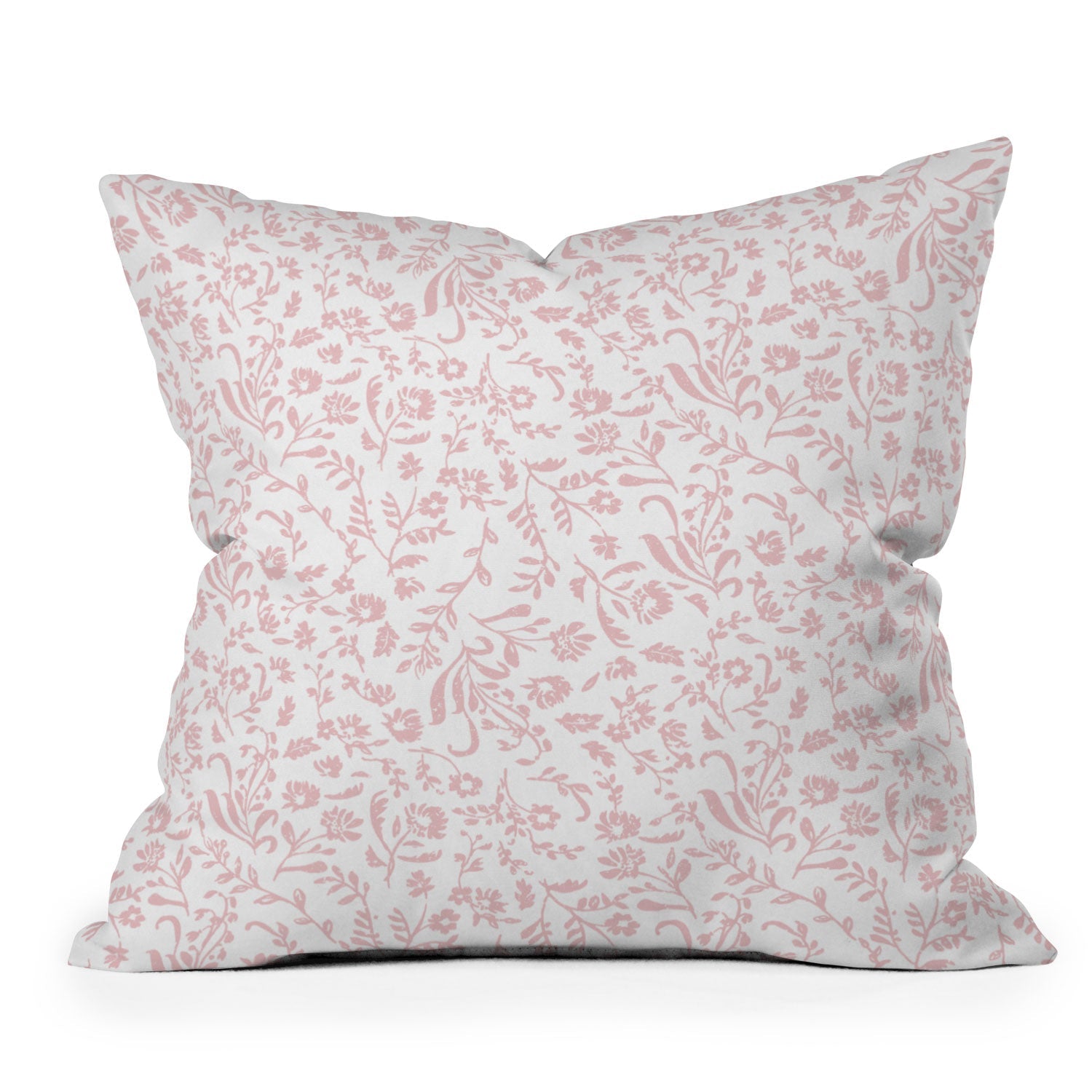 Mieken Petra Designs ditsytoilefloral pink Outdoor Throw Pillow