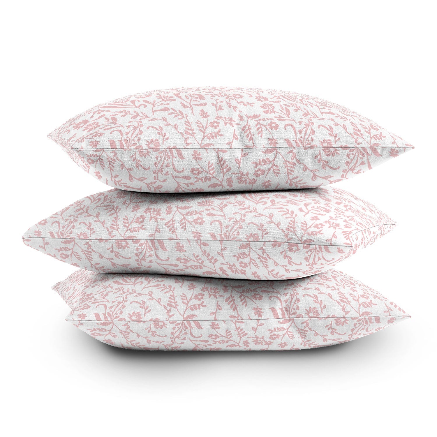 Mieken Petra Designs ditsytoilefloral pink Outdoor Throw Pillow