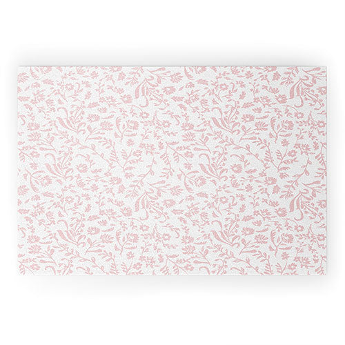 Mieken Petra Designs ditsytoilefloral pink Welcome Mat