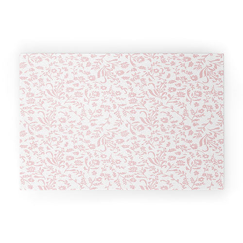 Mieken Petra Designs ditsytoilefloral pink Welcome Mat