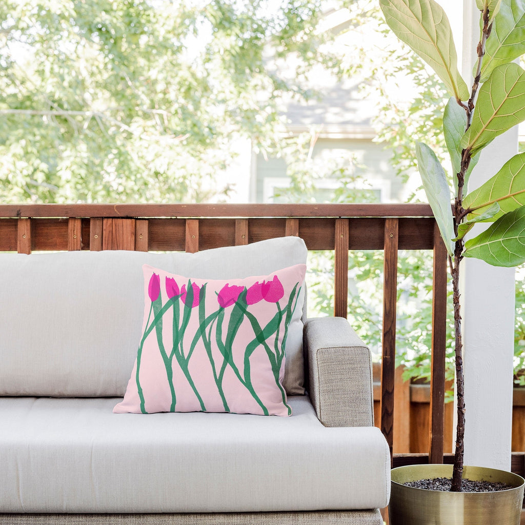 Garima Dhawan tulips 14 Outdoor Throw Pillow