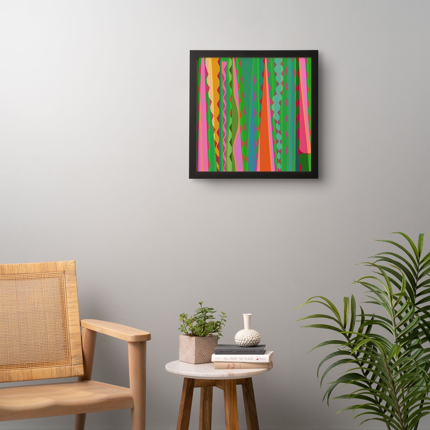 Mirimo Bazaar Brazil Green Framed Wall Art