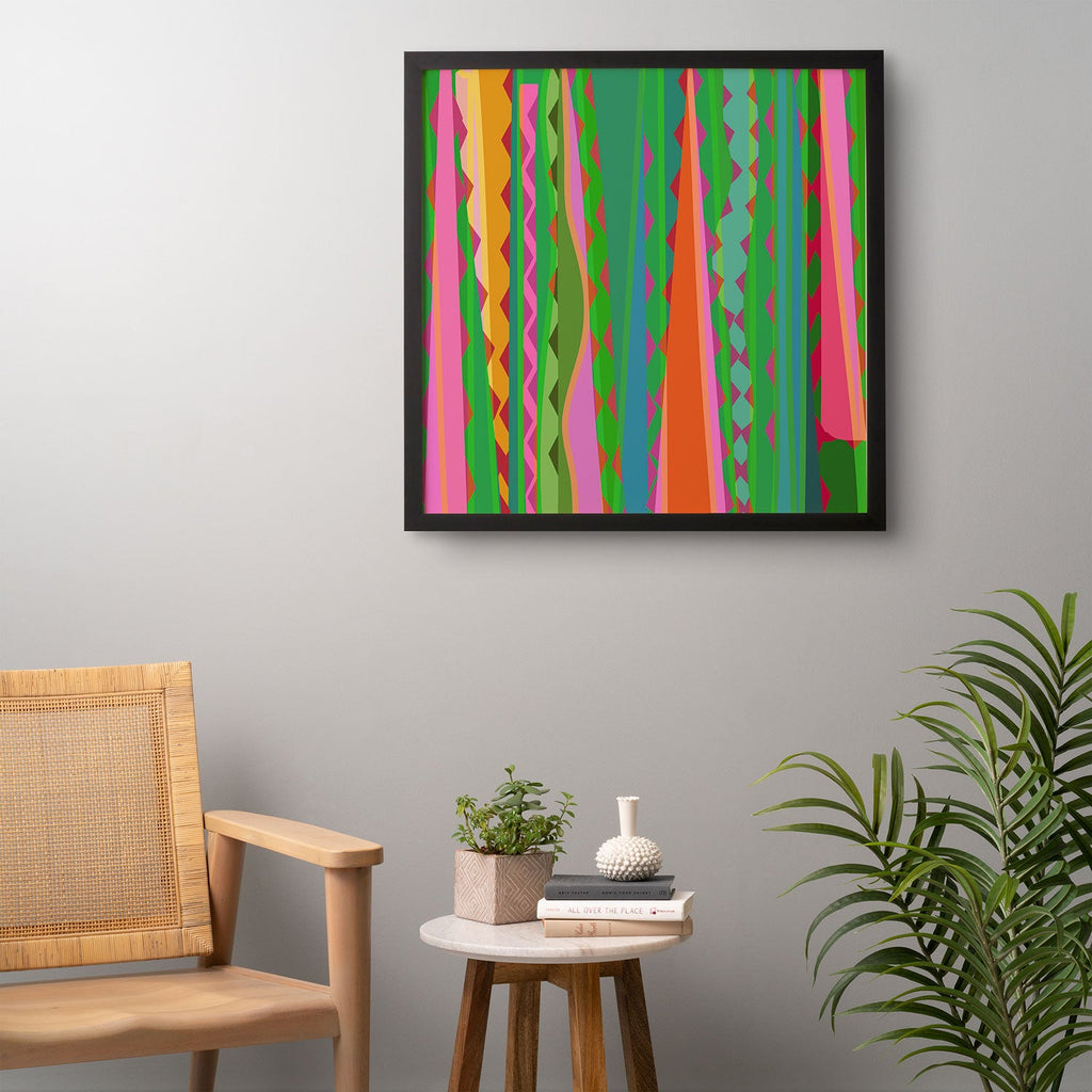 Mirimo Bazaar Brazil Green Framed Wall Art