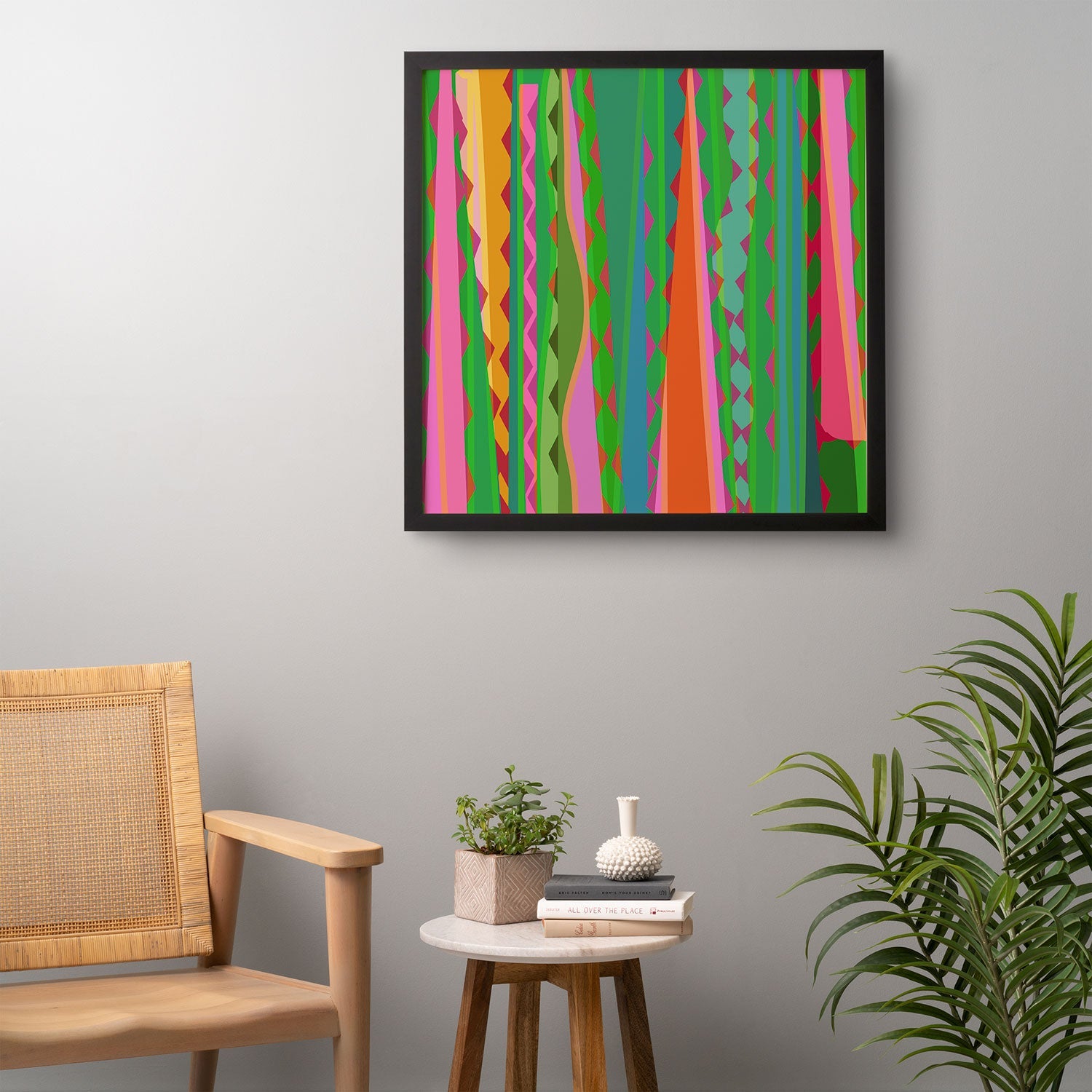 Mirimo Bazaar Brazil Green Framed Wall Art
