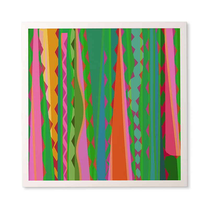 Mirimo Bazaar Brazil Green Framed Wall Art
