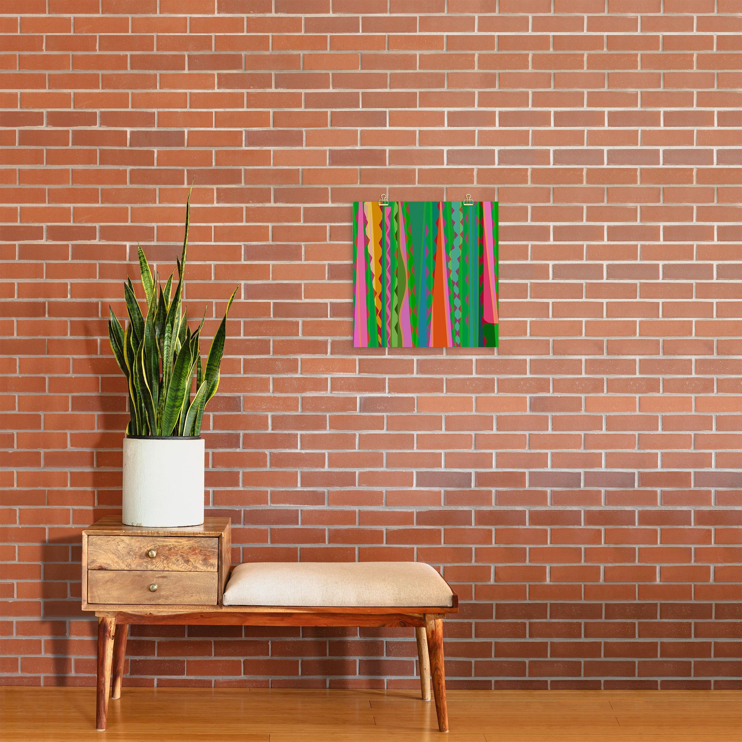 Mirimo Bazaar Brazil Green Art Print