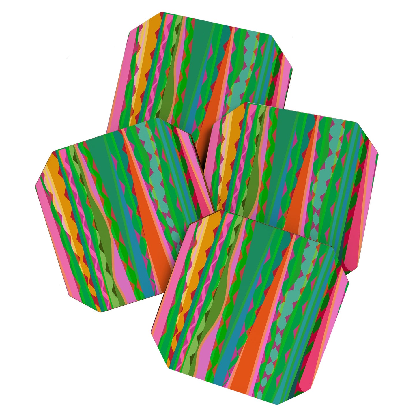 Mirimo Bazaar Brazil Green Coaster Set