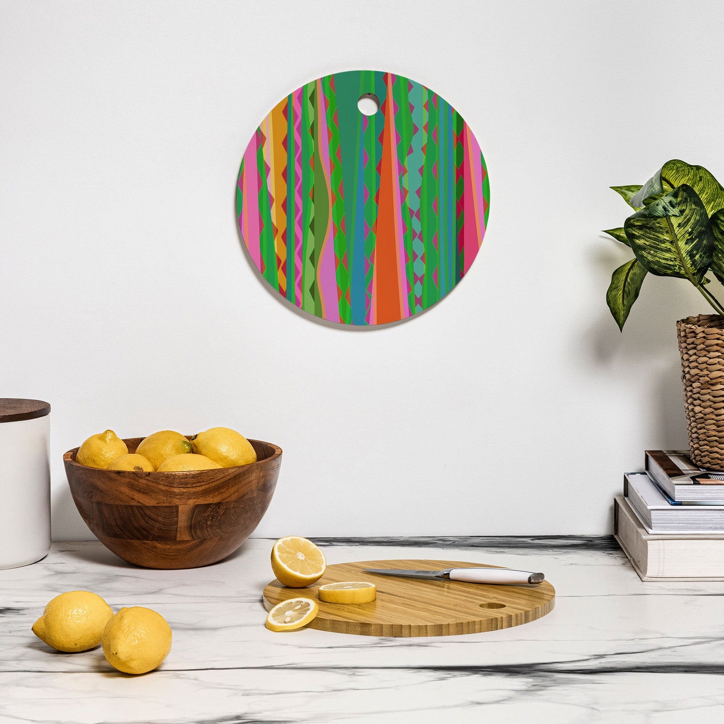 Mirimo Bazaar Brazil Green Cutting Board Round