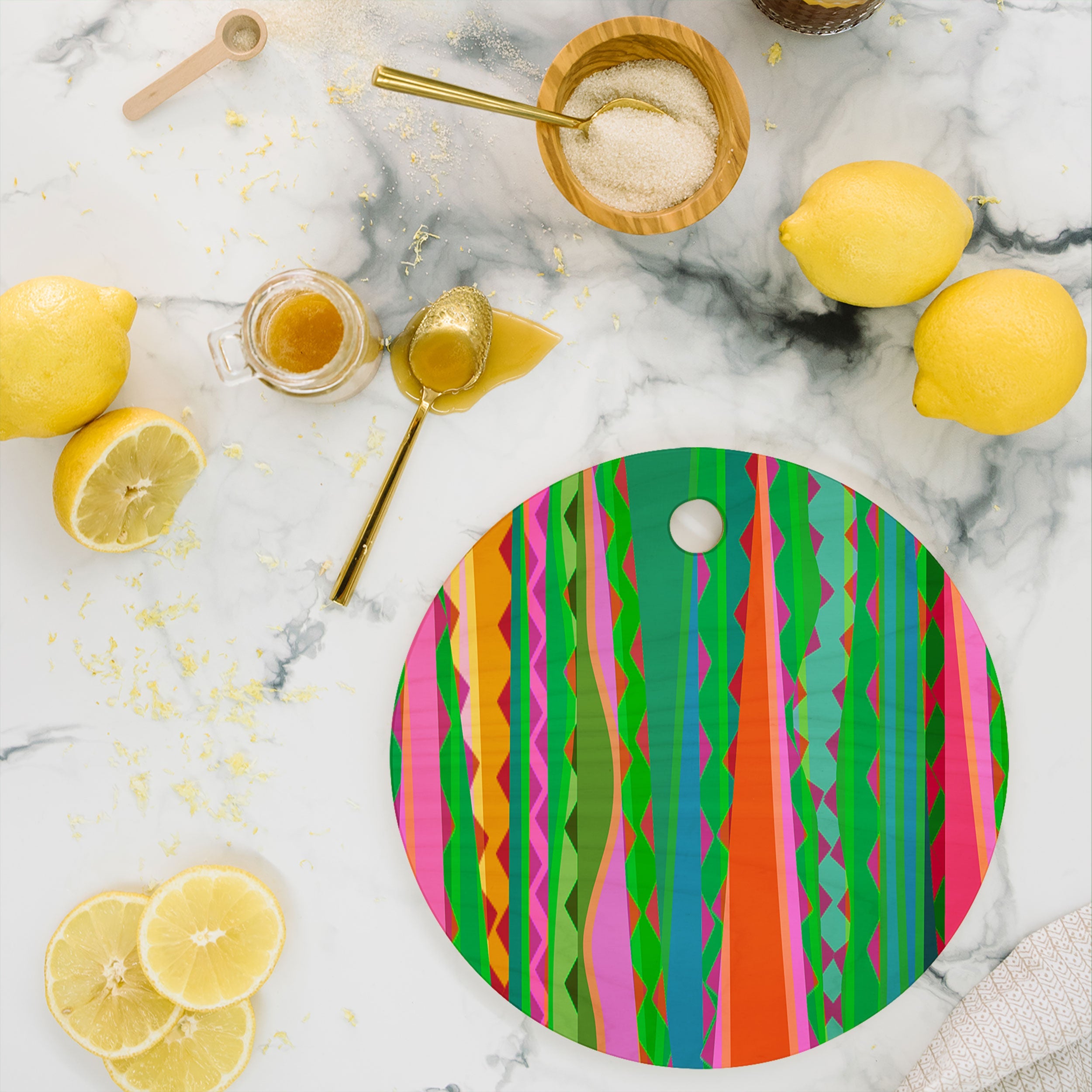 Mirimo Bazaar Brazil Green Cutting Board Round