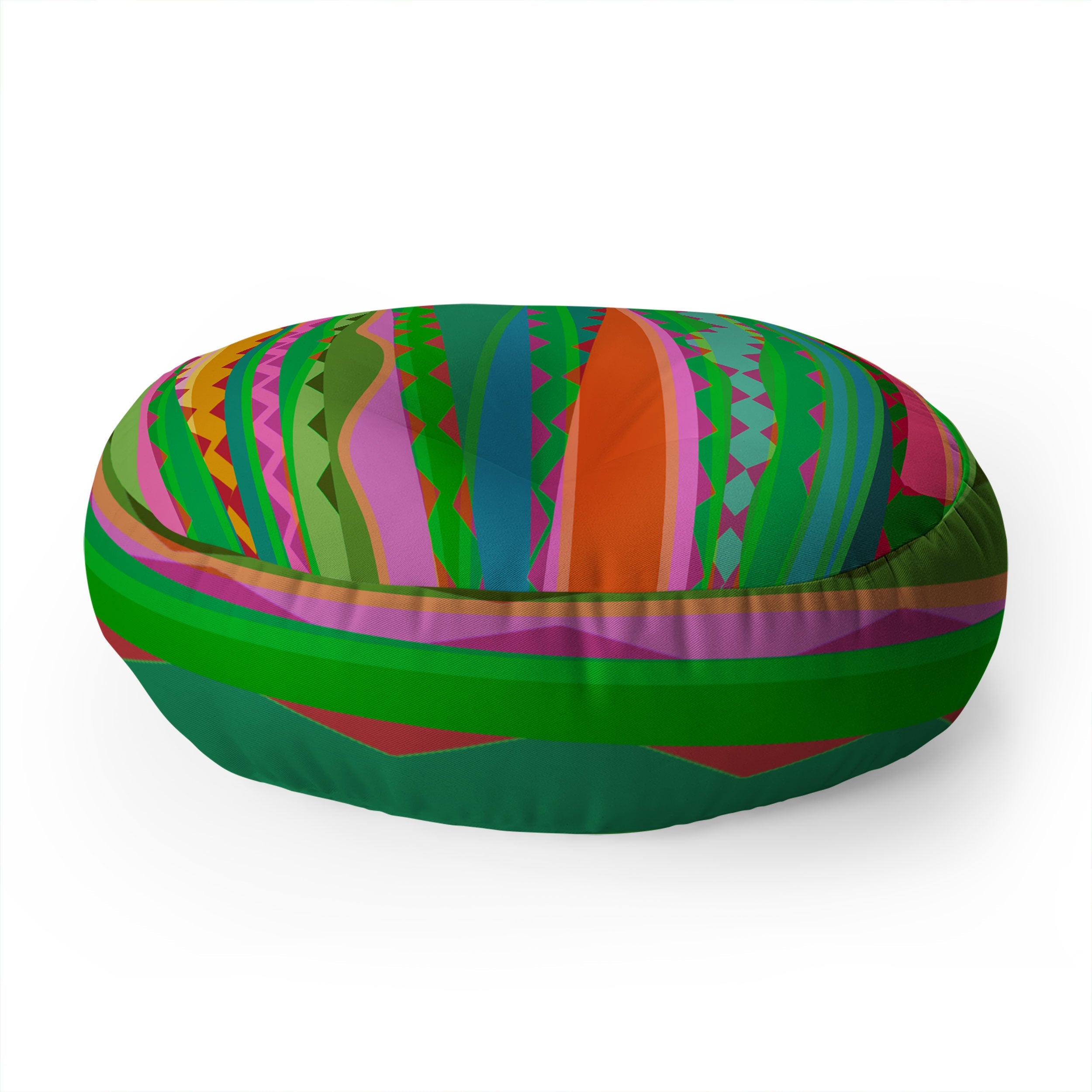 Mirimo Bazaar Brazil Green Floor Pillow Round