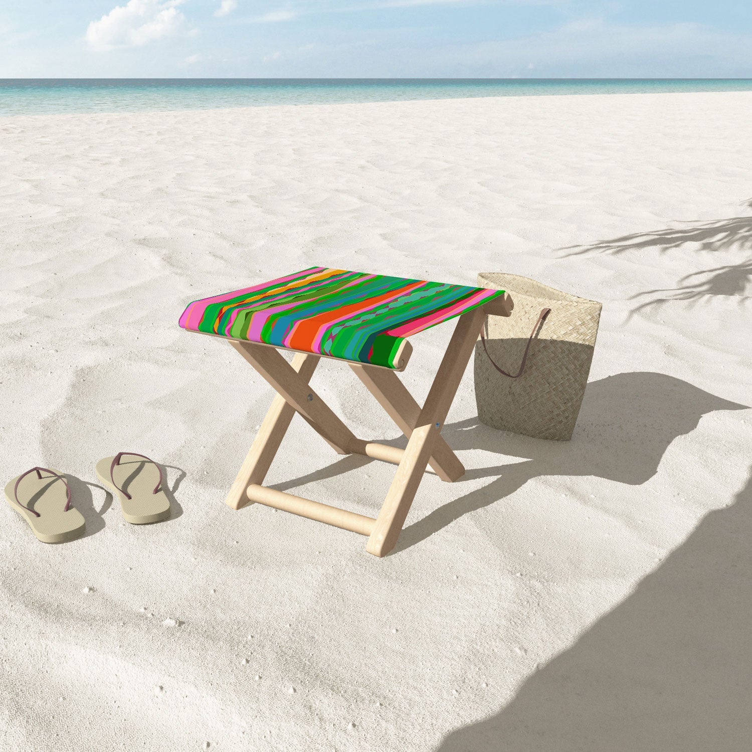 Mirimo Bazaar Brazil Green Folding Stool