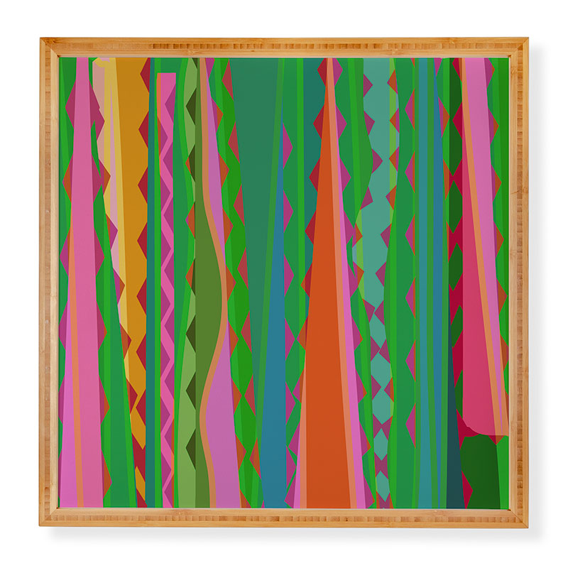 Mirimo Bazaar Brazil Green Framed Wall Art