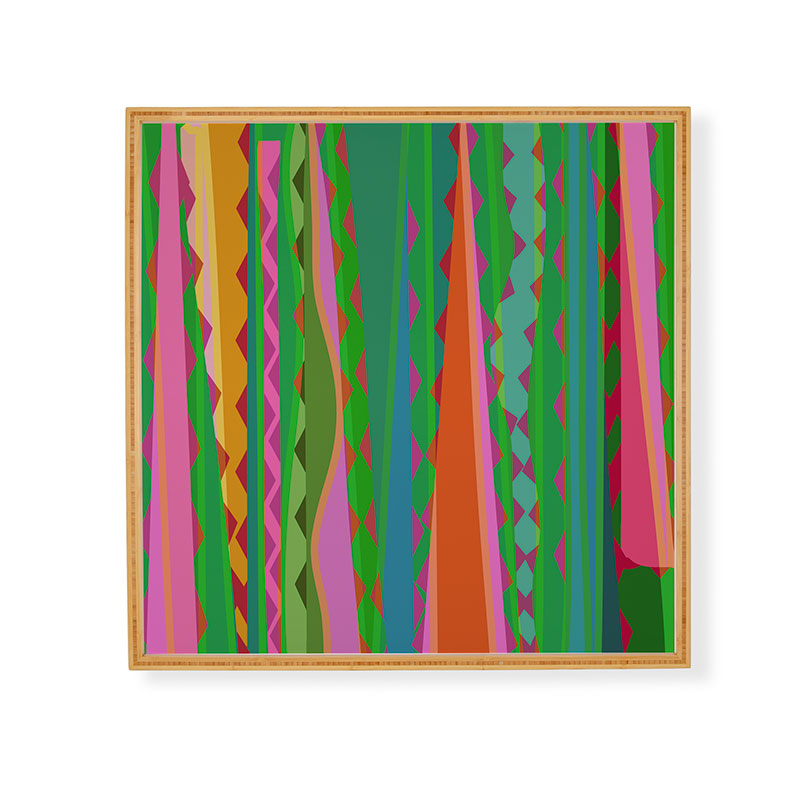 Mirimo Bazaar Brazil Green Framed Wall Art