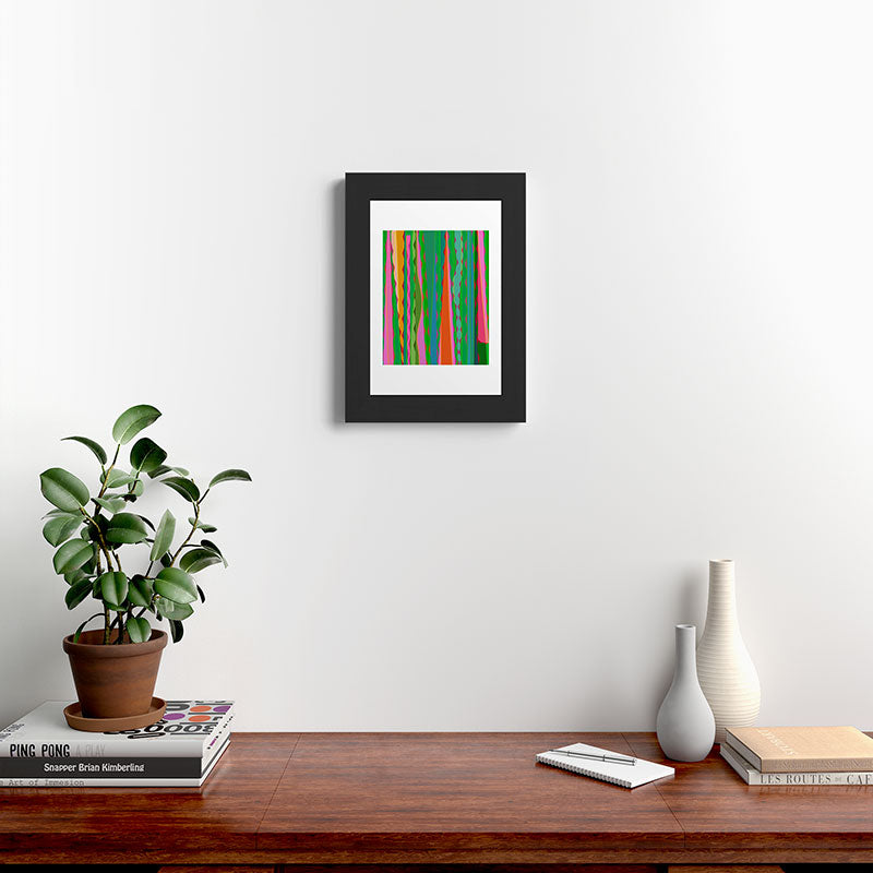 Mirimo Bazaar Brazil Green Framed Art Print