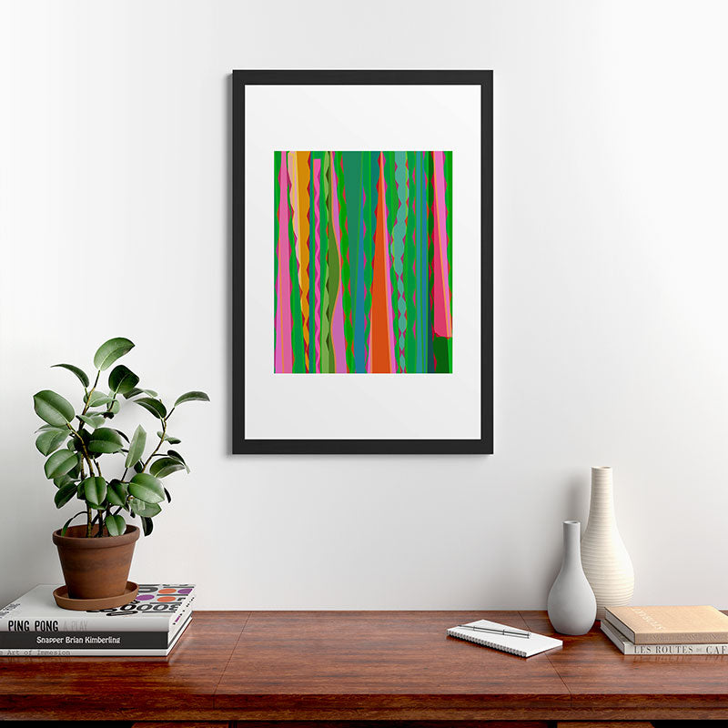 Mirimo Bazaar Brazil Green Framed Art Print