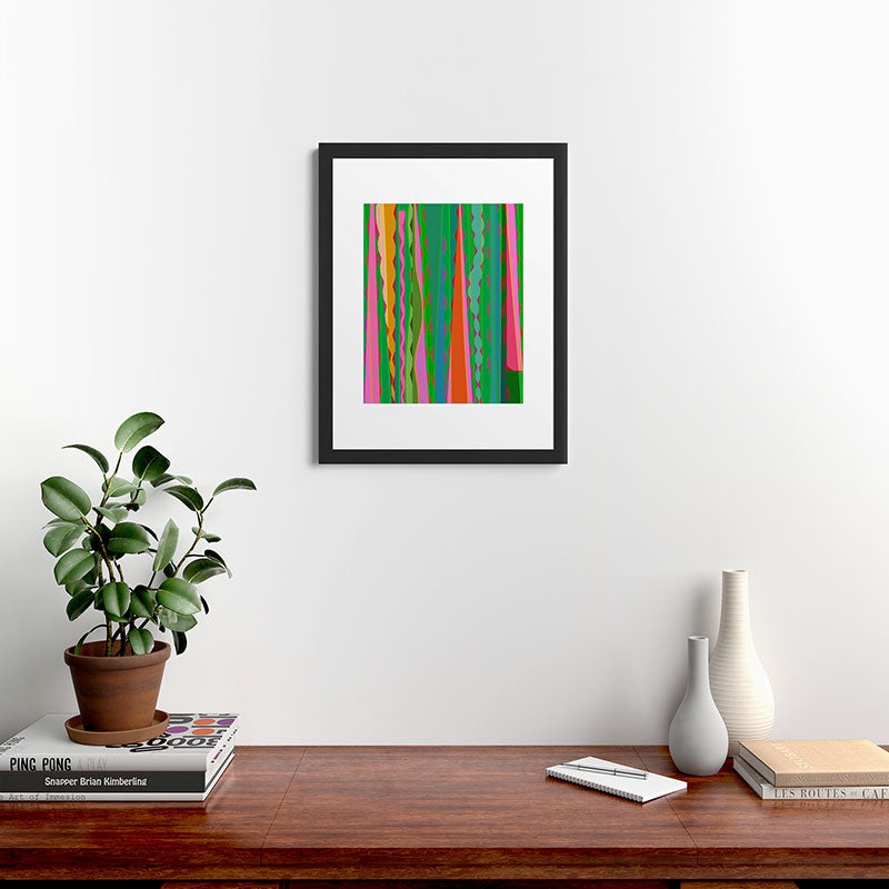Mirimo Bazaar Brazil Green Framed Art Print