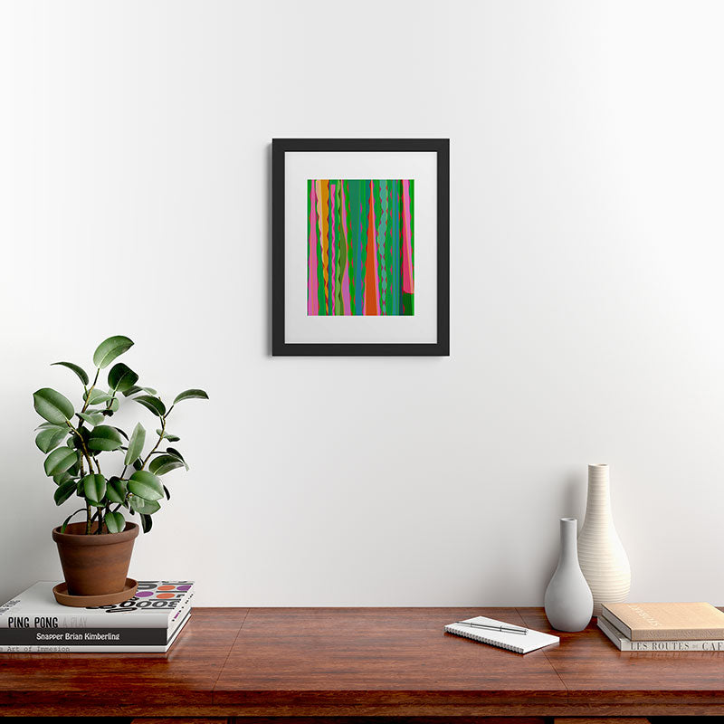 Mirimo Bazaar Brazil Green Framed Art Print