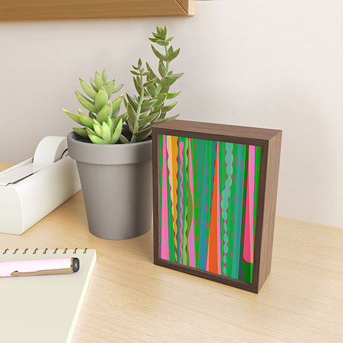 Mirimo Bazaar Brazil Green Framed Mini Art Print