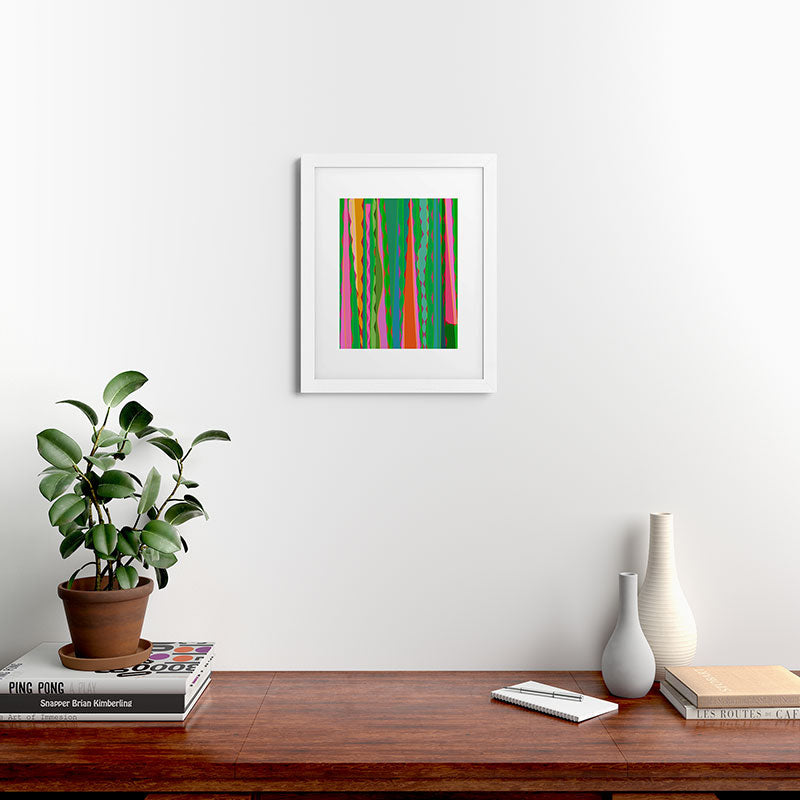 Mirimo Bazaar Brazil Green Framed Art Print