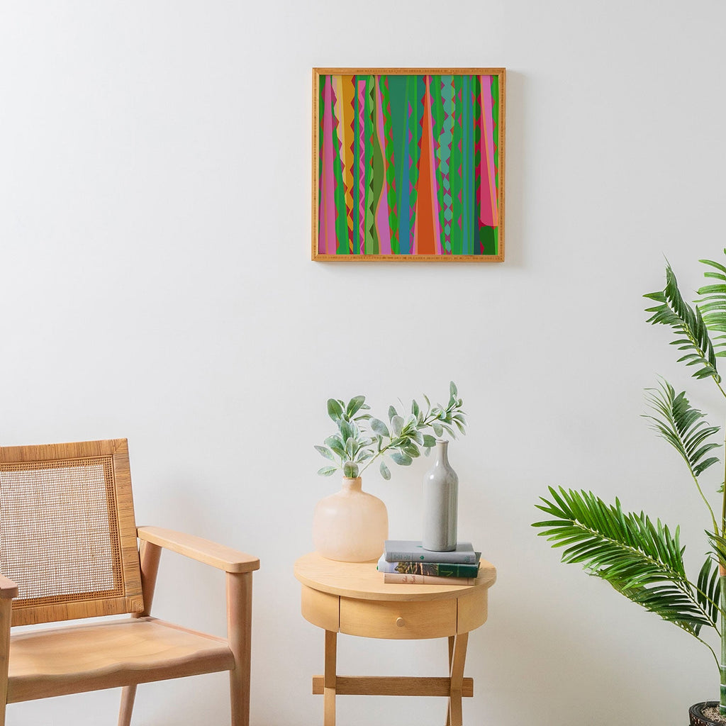 Mirimo Bazaar Brazil Green Framed Wall Art