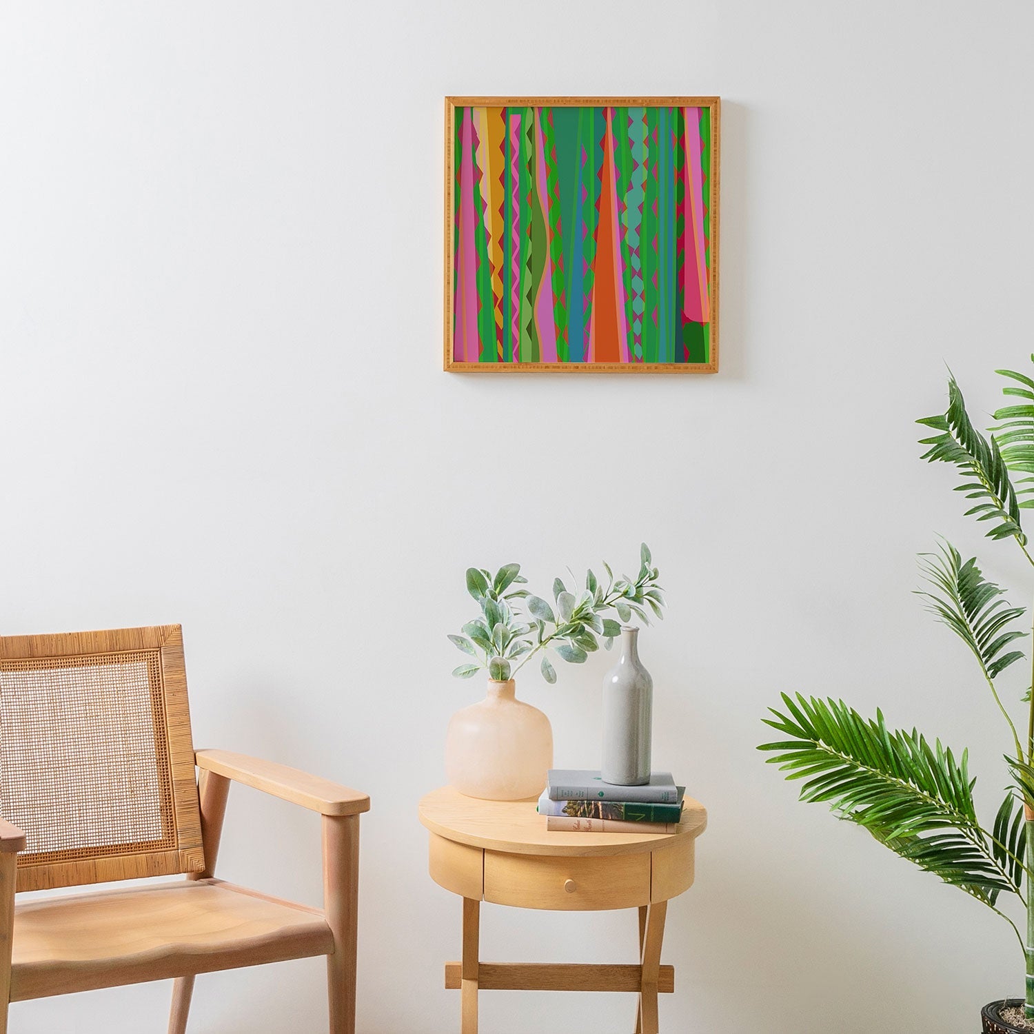 Mirimo Bazaar Brazil Green Framed Wall Art