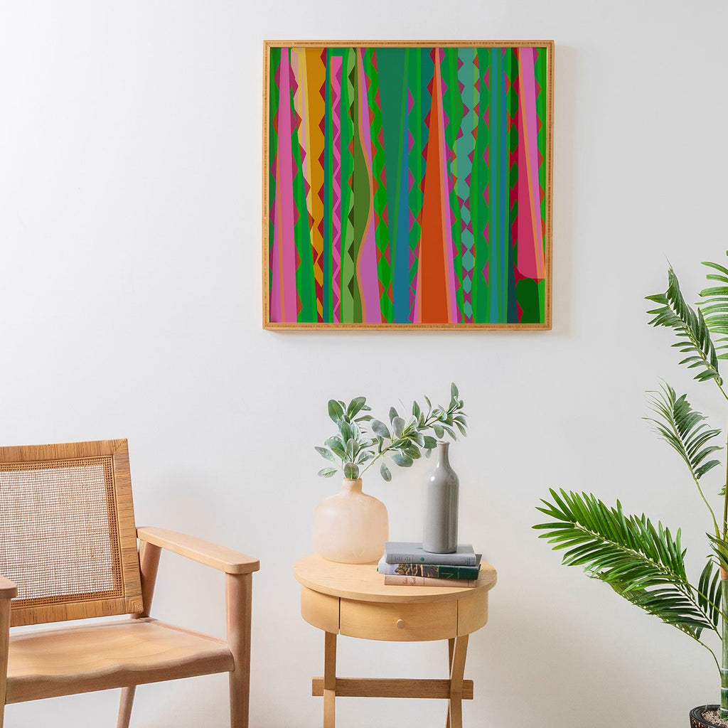 Mirimo Bazaar Brazil Green Framed Wall Art