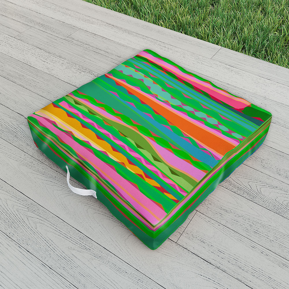 Mirimo Bazaar Brazil Green Outdoor Floor Cushion