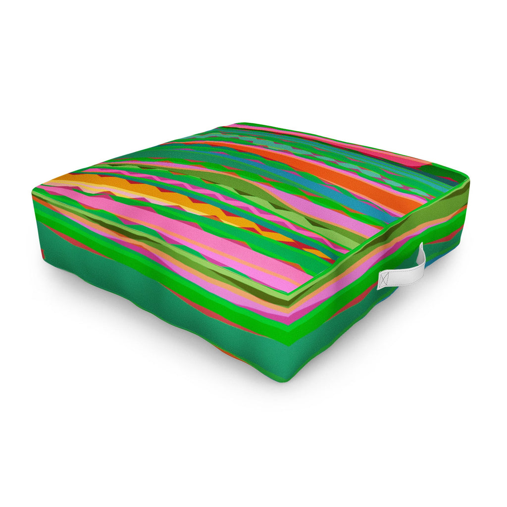 Mirimo Bazaar Brazil Green Outdoor Floor Cushion