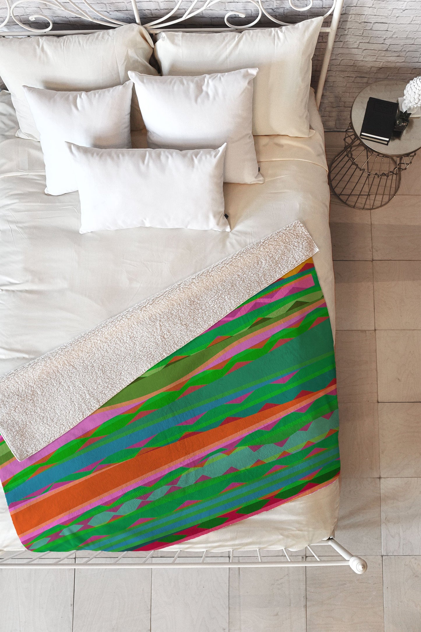 Mirimo Bazaar Brazil Green Fleece Throw Blanket