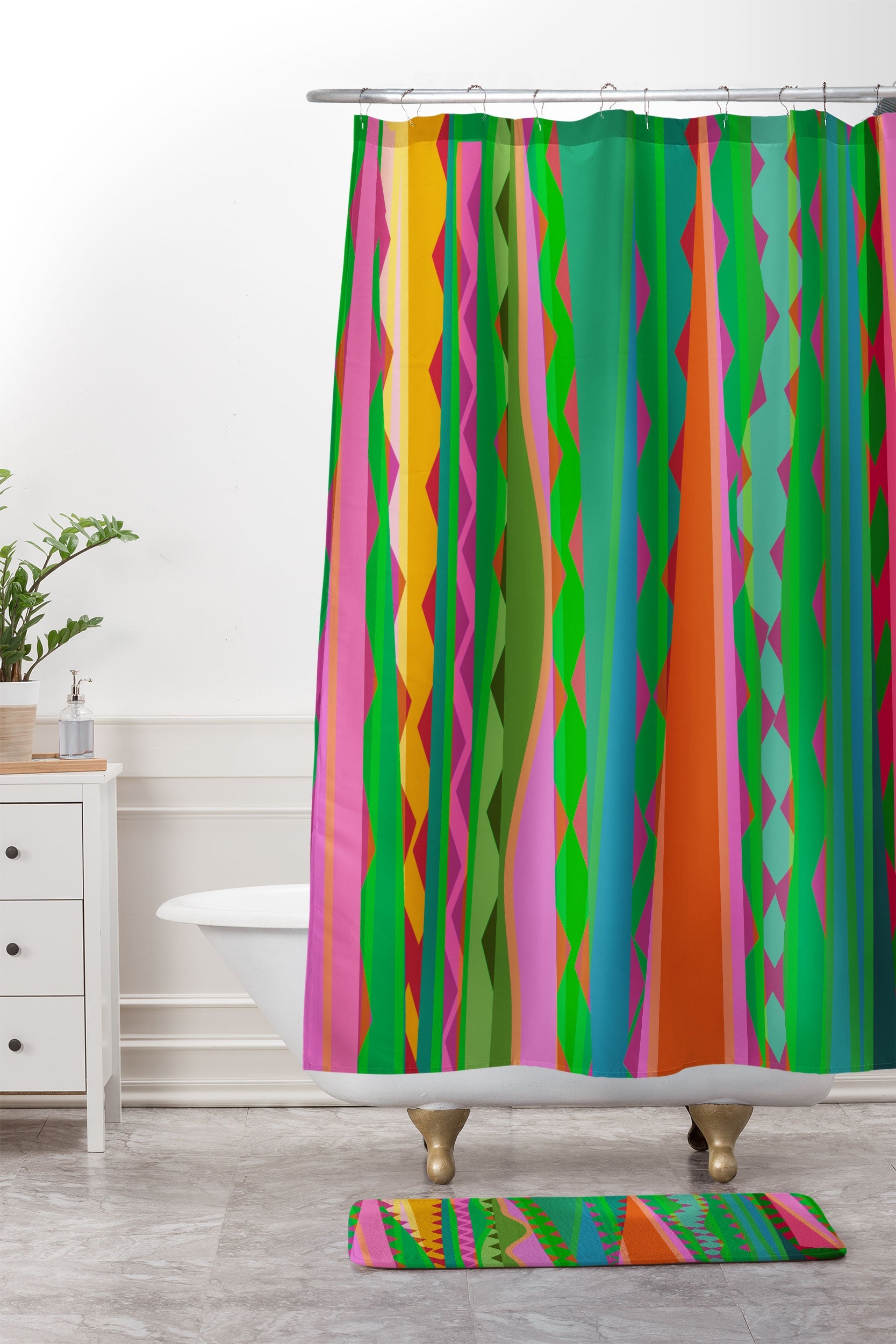 Mirimo Bazaar Brazil Green Memory Foam Bath Mat
