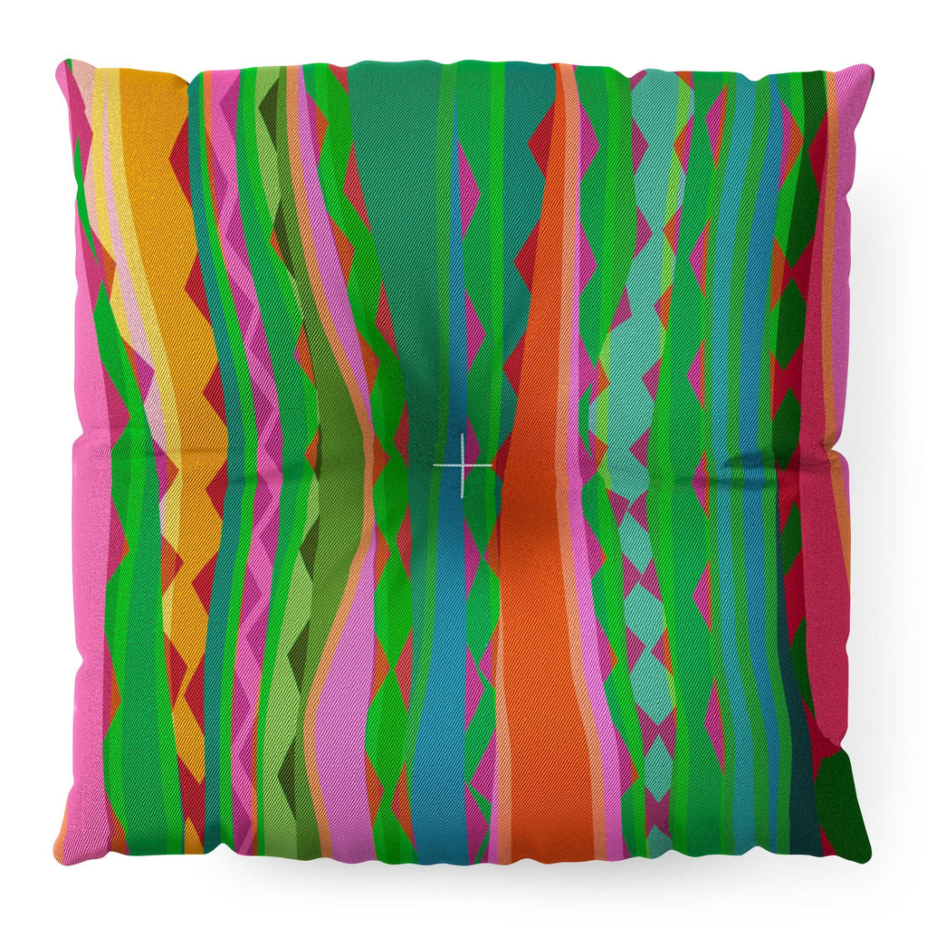 Mirimo Bazaar Brazil Green Floor Pillow Square