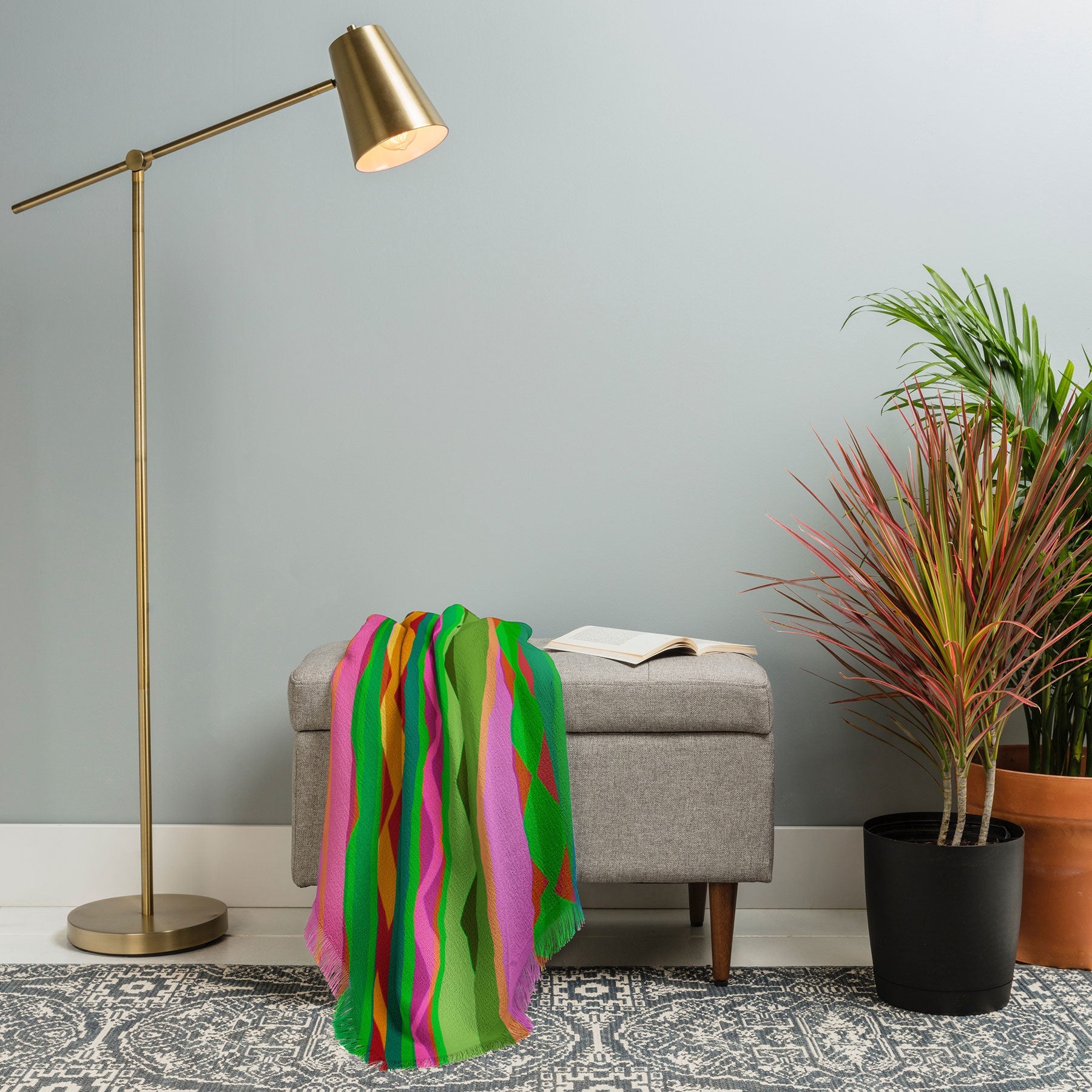 Mirimo Bazaar Brazil Green Throw Blanket