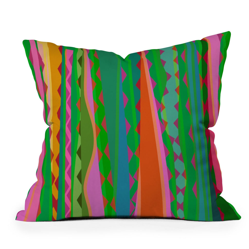 Mirimo Bazaar Brazil Green Throw Pillow