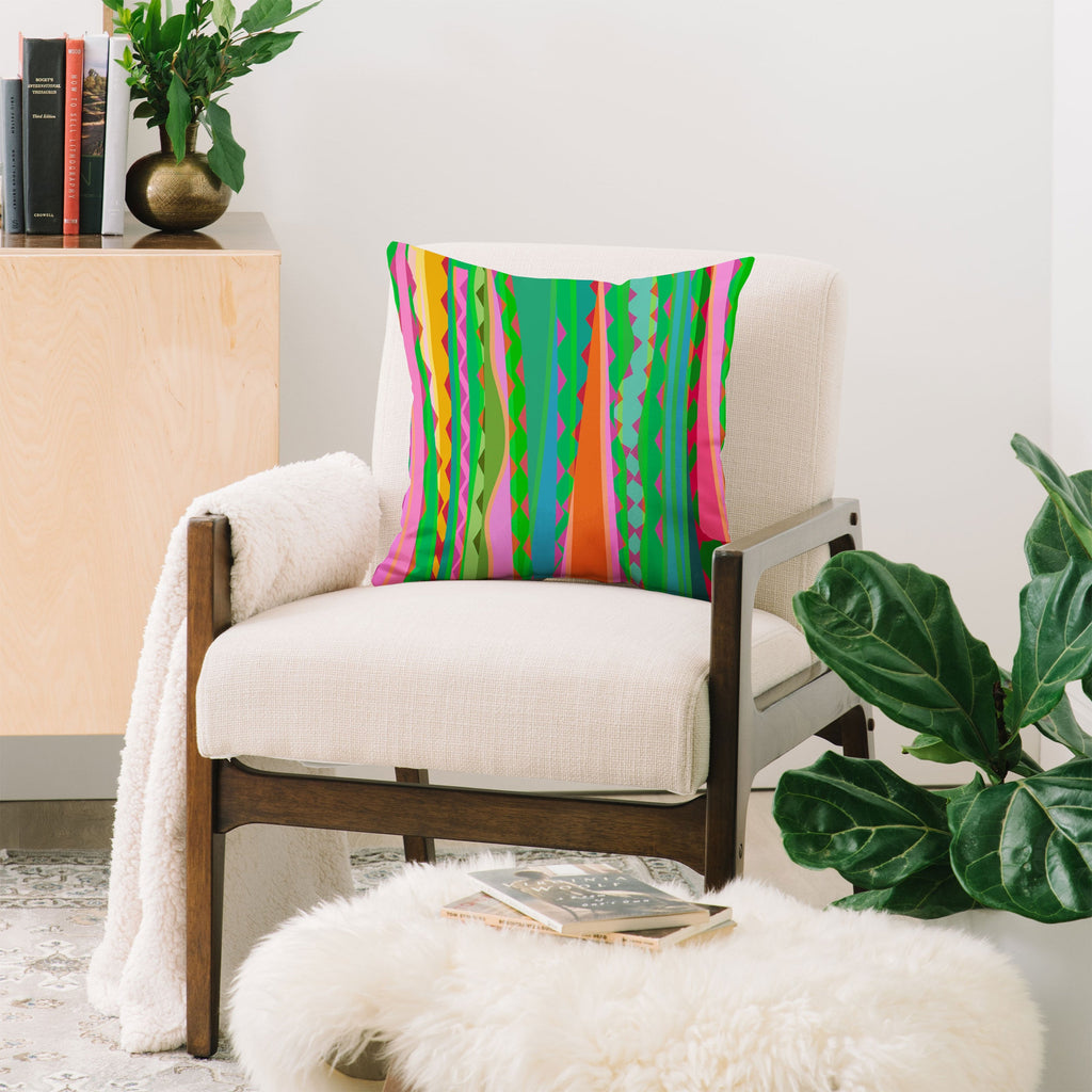 Mirimo Bazaar Brazil Green Throw Pillow