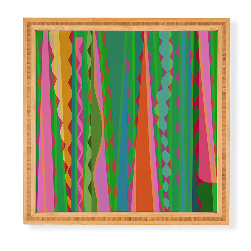 Mirimo Bazaar Brazil Green Framed Wall Art