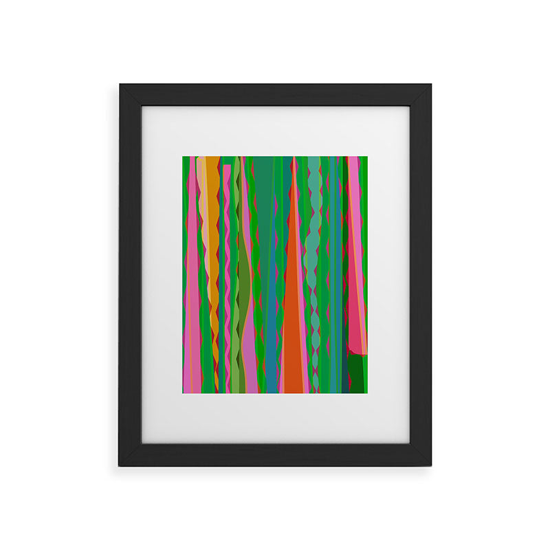 Mirimo Bazaar Brazil Green Framed Art Print