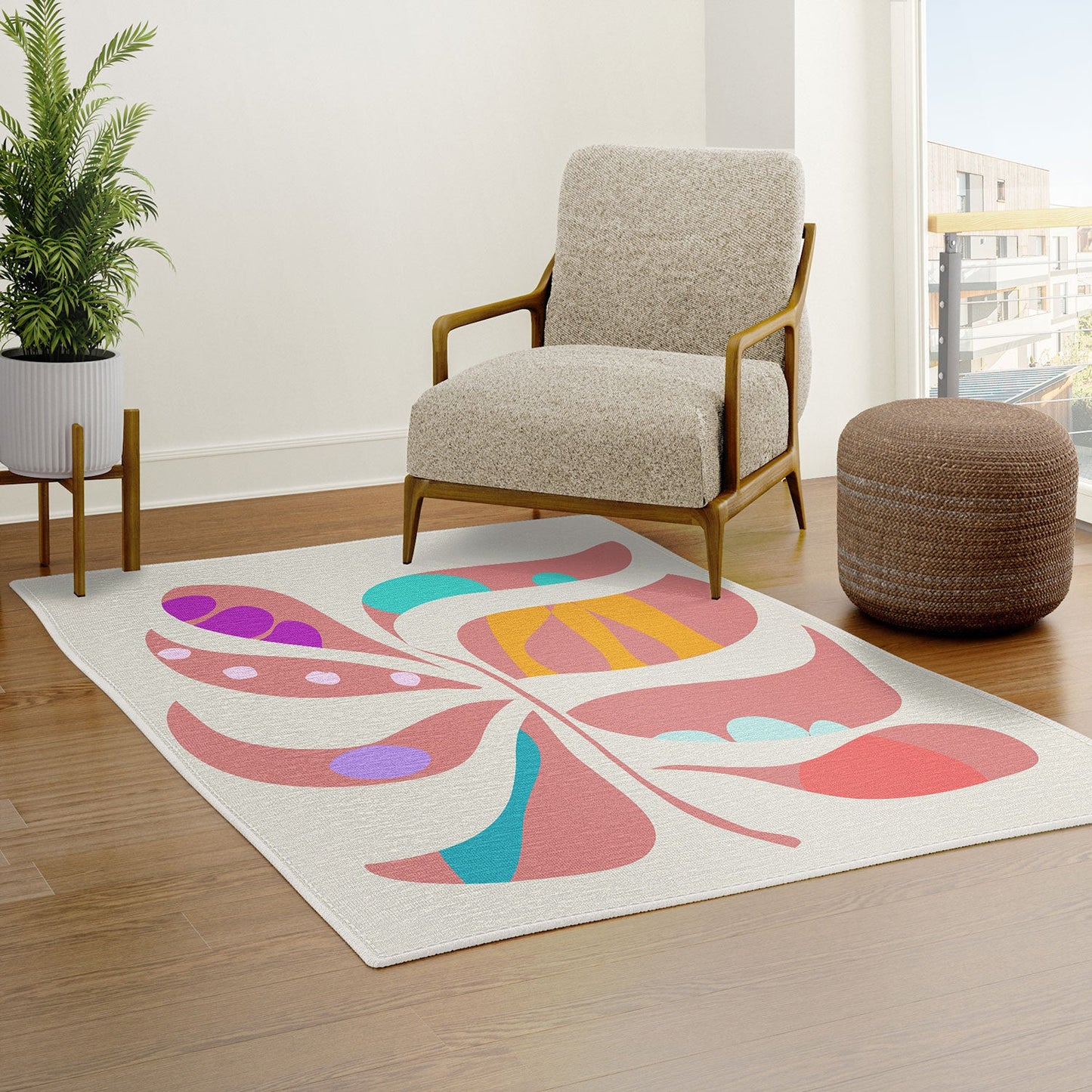 Mirimo Boho Leaf Area Rug