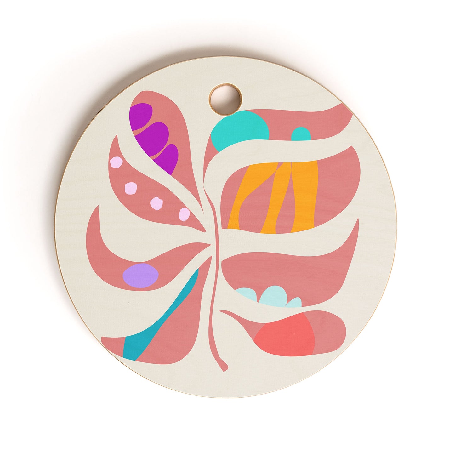 Mirimo Boho Leaf Cutting Board Round
