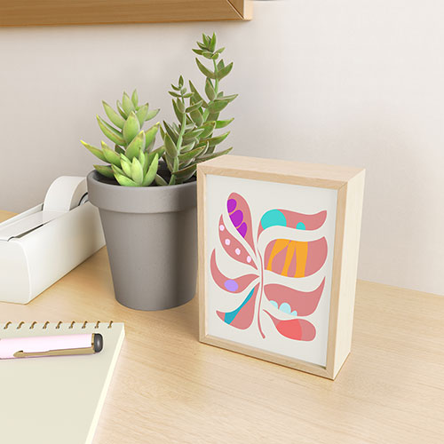 Mirimo Boho Leaf Framed Mini Art Print