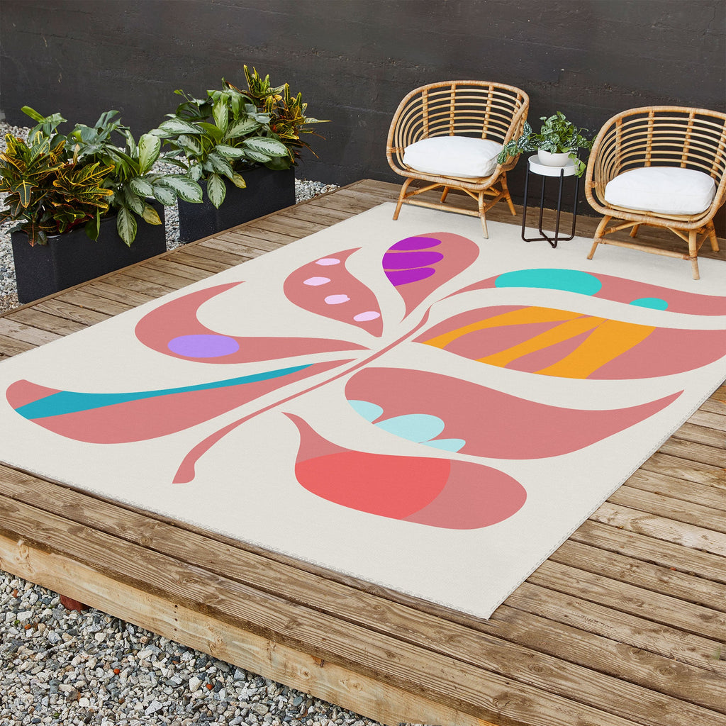 Mirimo Boho Leaf Outdoor Rug