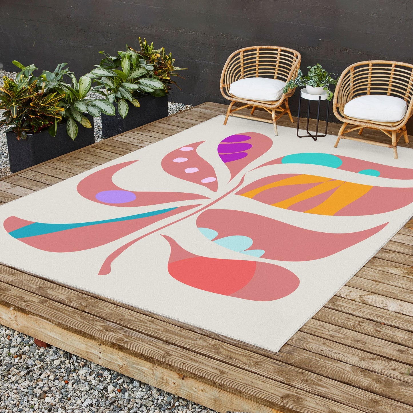 Mirimo Boho Leaf Outdoor Rug