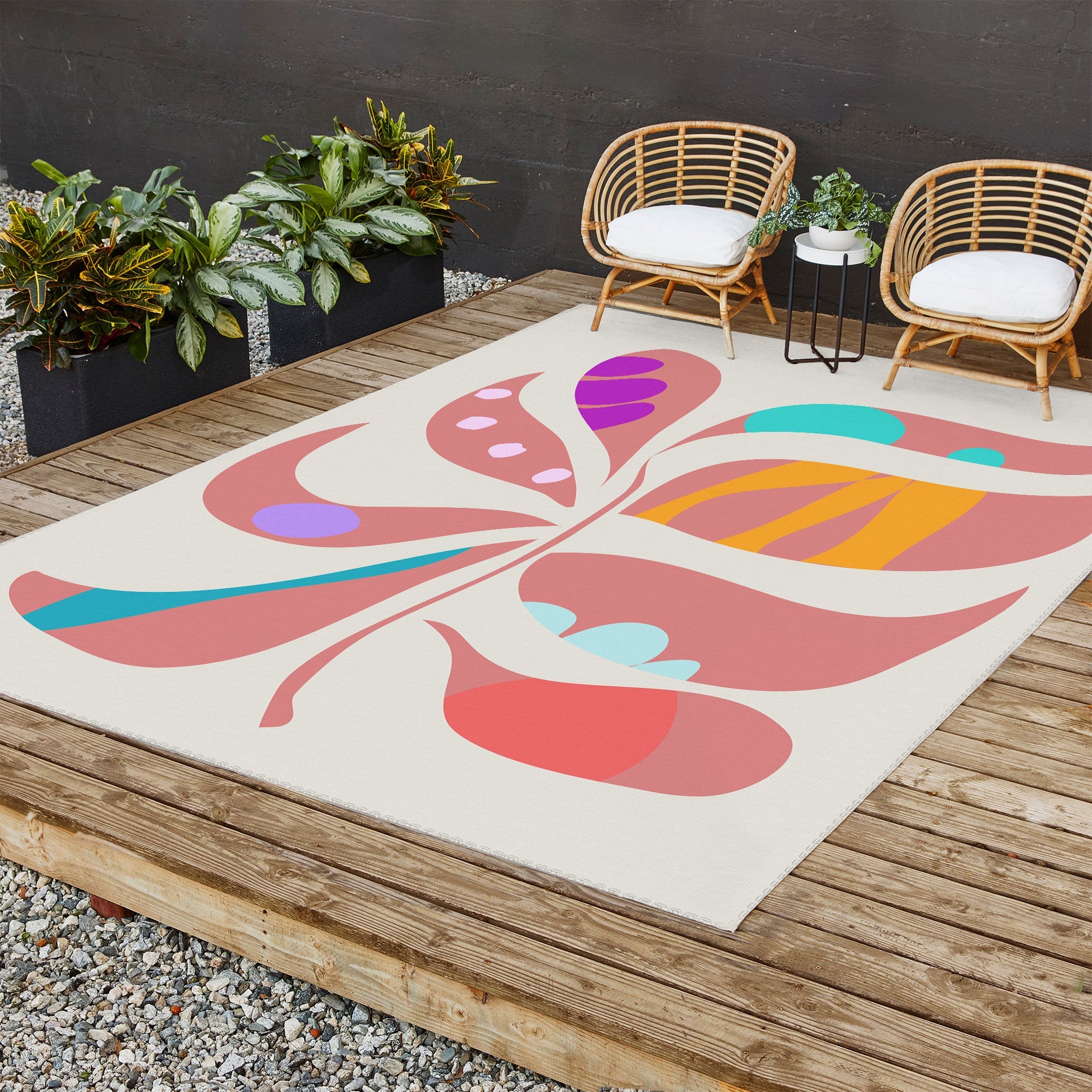 Mirimo Boho Leaf Outdoor Rug
