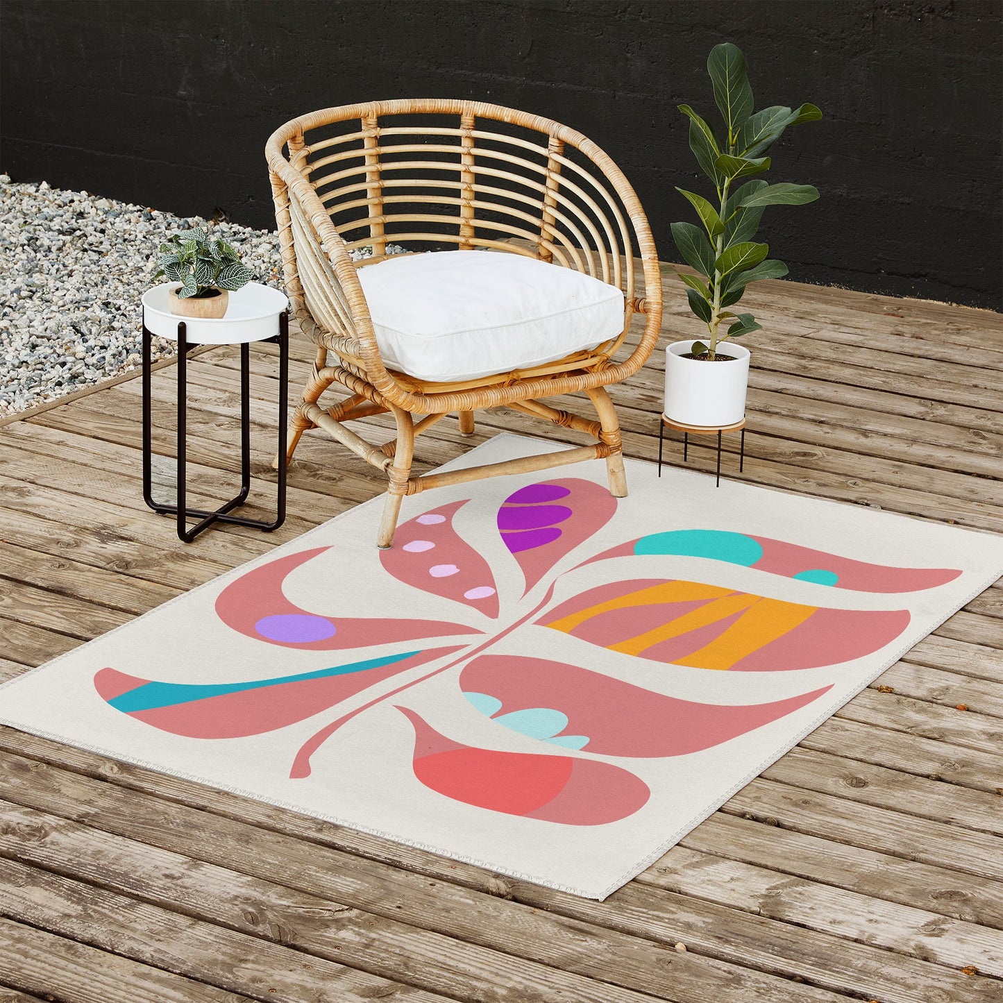 Mirimo Boho Leaf Outdoor Rug