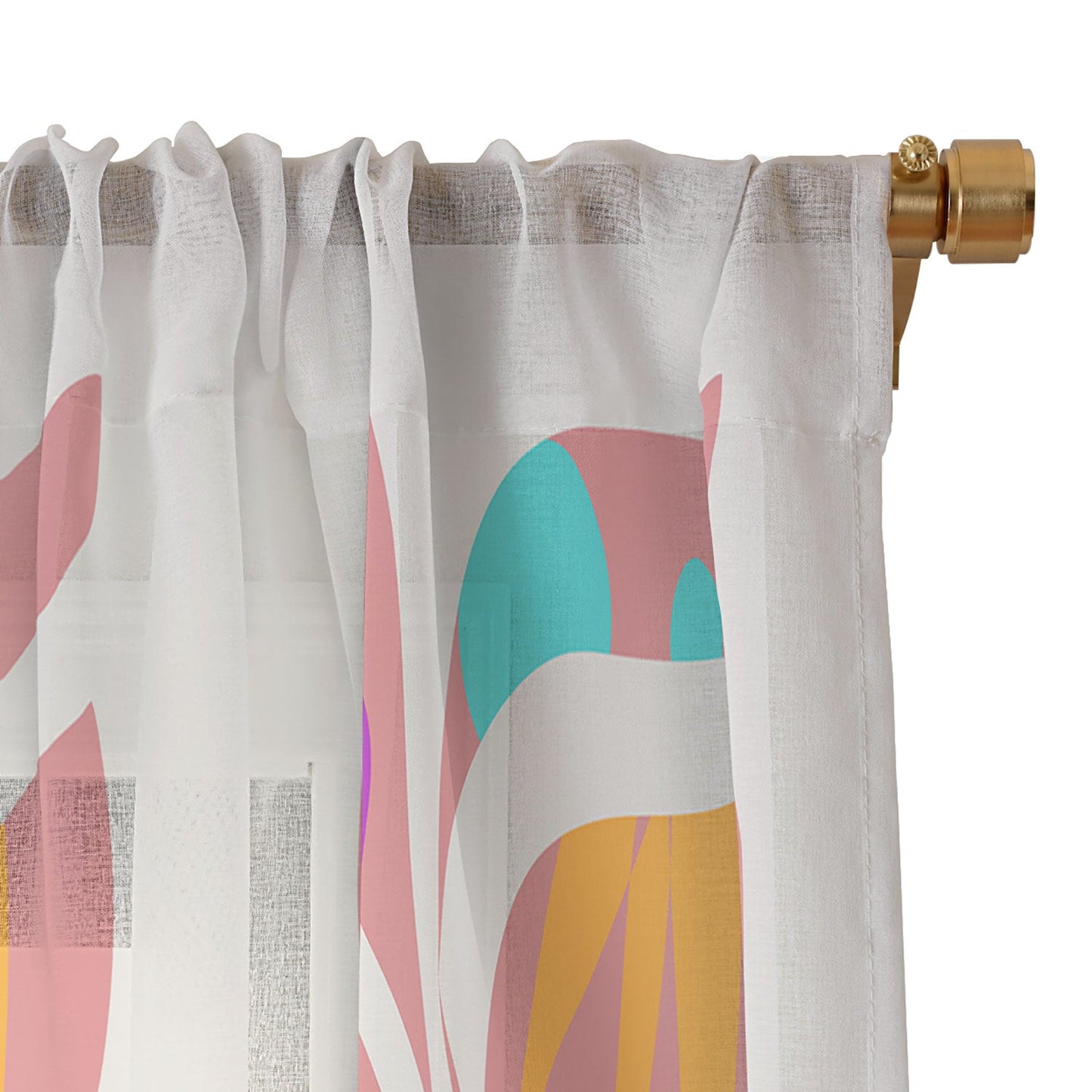 Mirimo Boho Leaf Sheer Window Curtain
