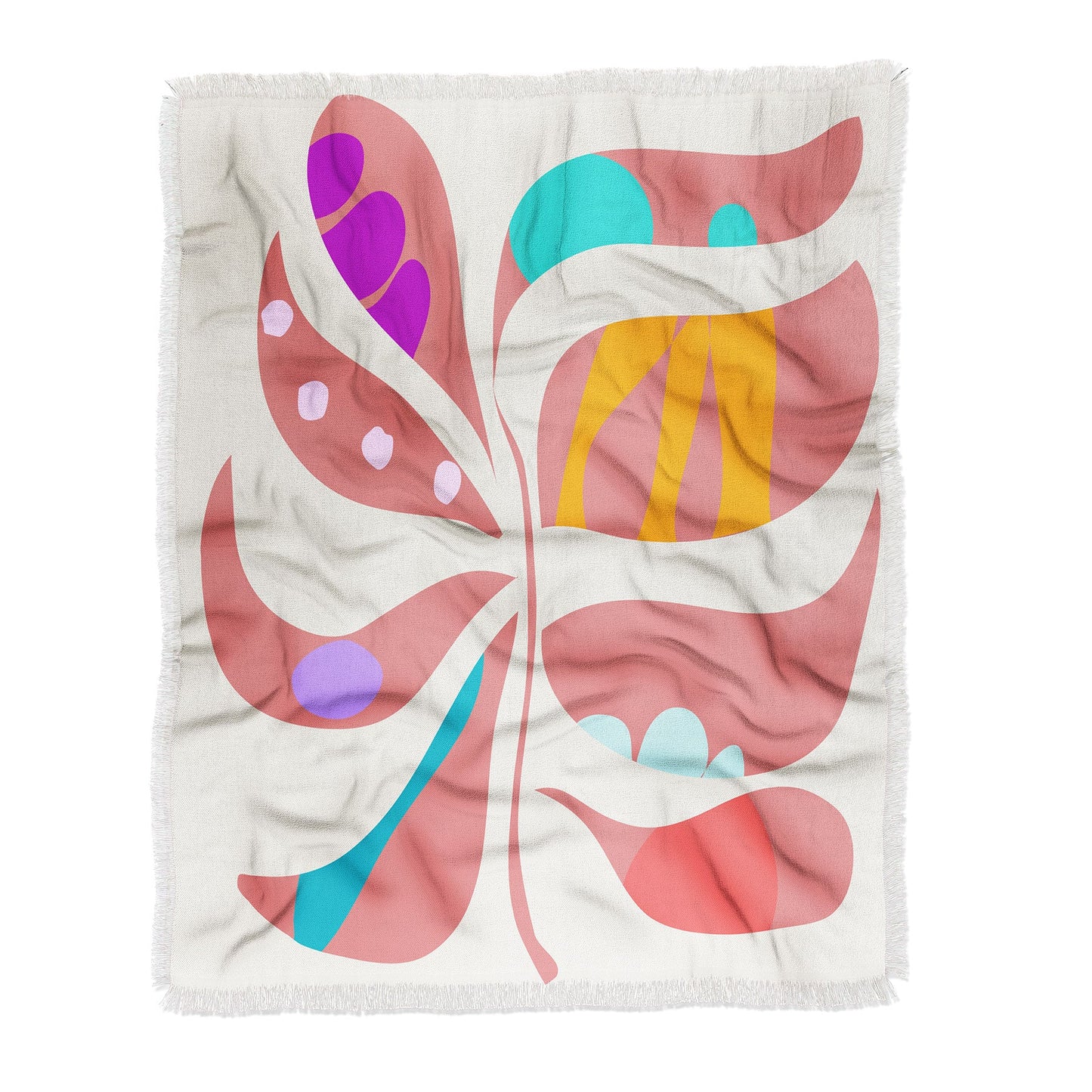 Mirimo Boho Leaf Throw Blanket